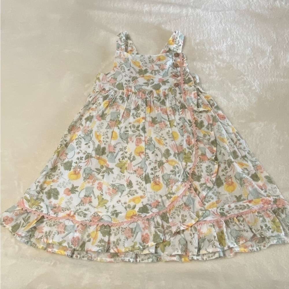 CUPCAKES & CASHMERE / Floral Spring Garden Print Sun Dress Size 5T